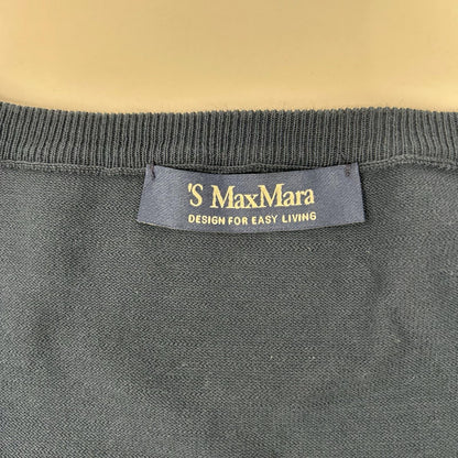 S MaxMara エスマックスマーラ ネイビー クロップド 7分丈 カーディガン トップス