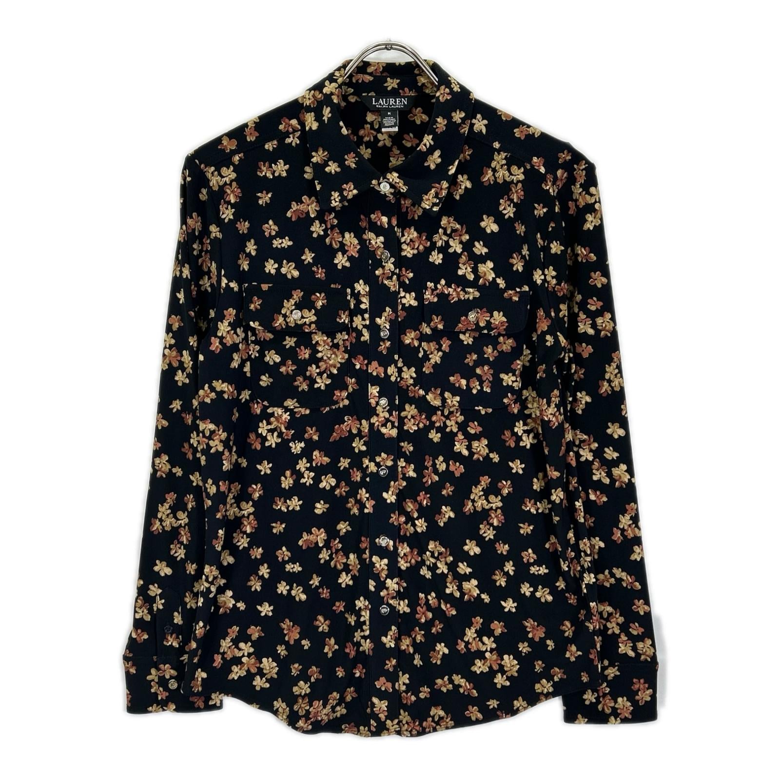 LAUREN RALPH LAUREN ローレン ラルフローレン ネイビー 花柄 長袖シャツ トップス
