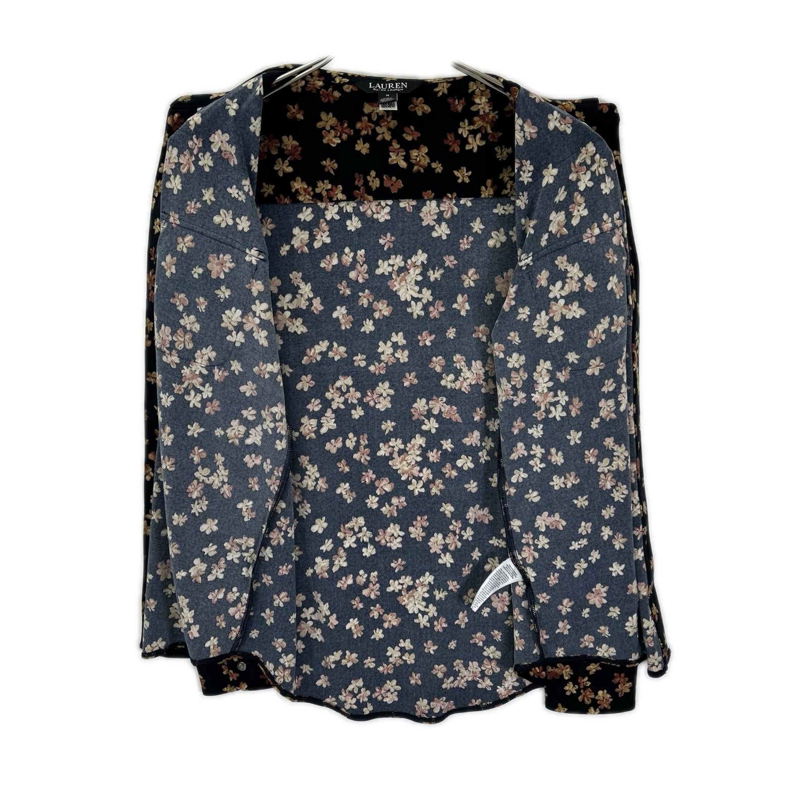LAUREN RALPH LAUREN ローレン ラルフローレン ネイビー 花柄 長袖シャツ トップス