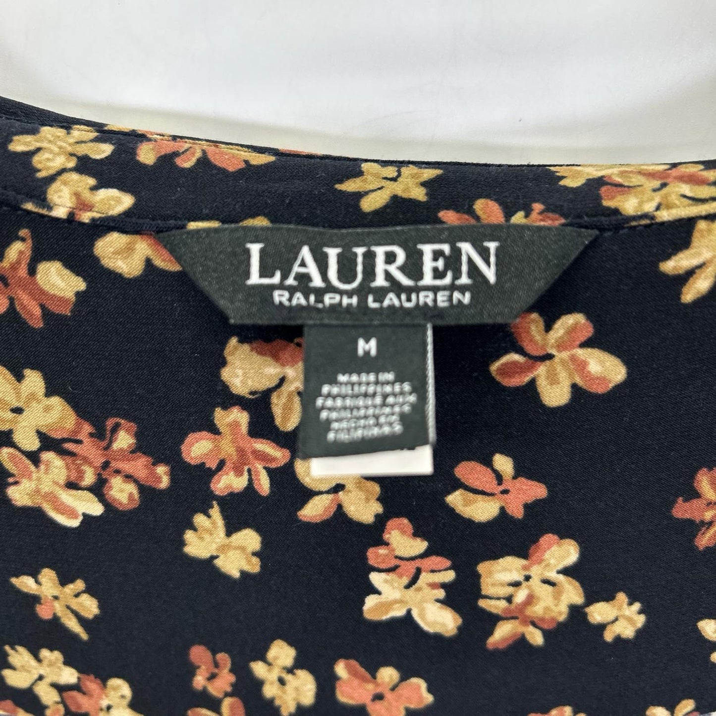 LAUREN RALPH LAUREN ローレン ラルフローレン ネイビー 花柄 長袖シャツ トップス