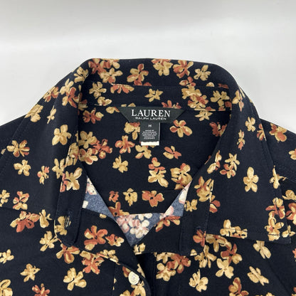 LAUREN RALPH LAUREN ローレン ラルフローレン ネイビー 花柄 長袖シャツ トップス