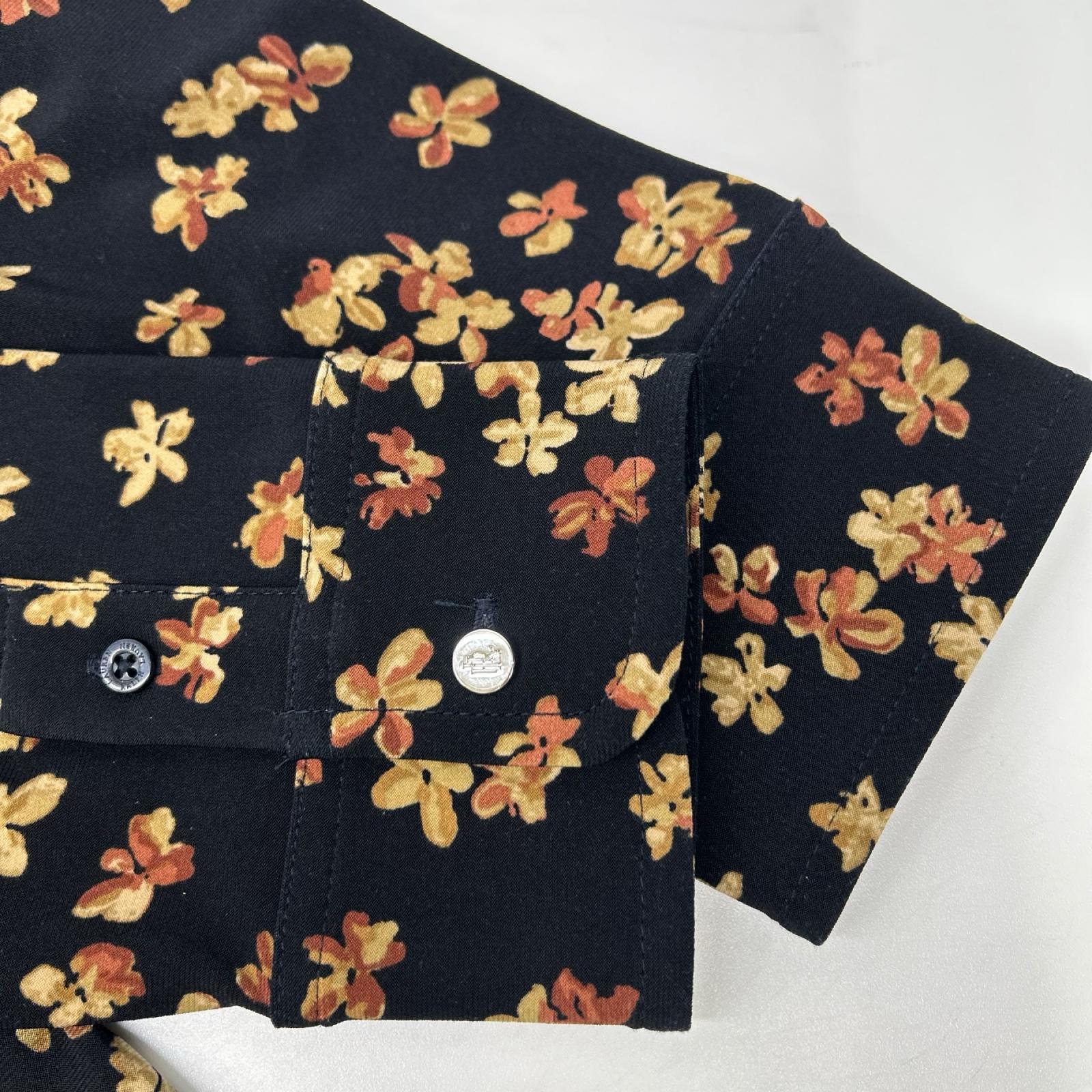 LAUREN RALPH LAUREN ローレン ラルフローレン ネイビー 花柄 長袖シャツ トップス