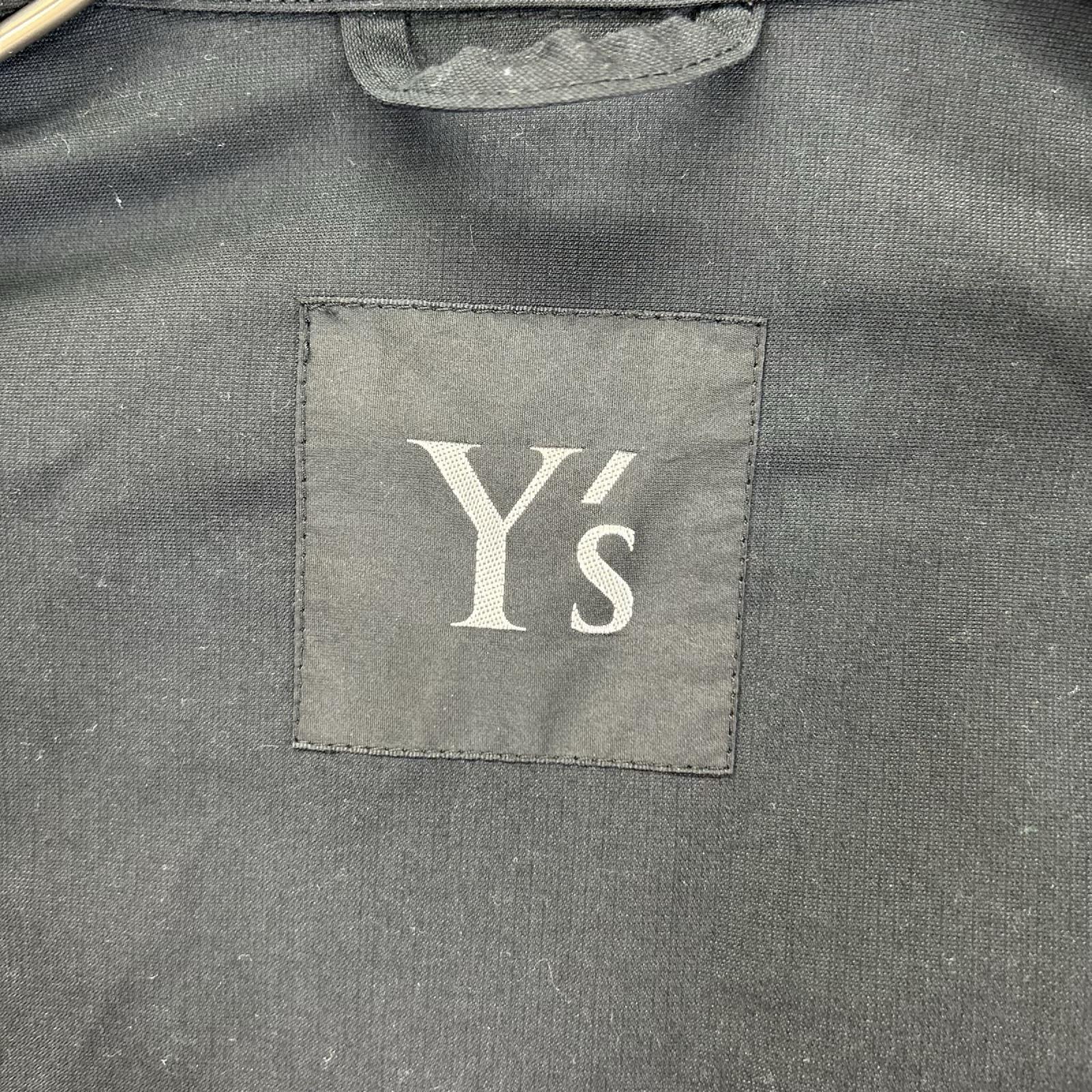 Y's ワイズ ブラック コットンポリ ジップアップ ジャケット ジャケット