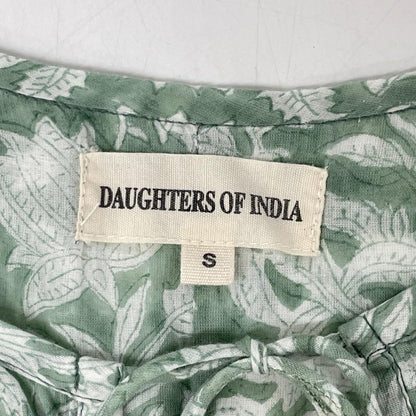 その他ブランド 【DAUGHTERS OF INDIA】 ライトグリーン 総柄 ロングワンピース ワンピース