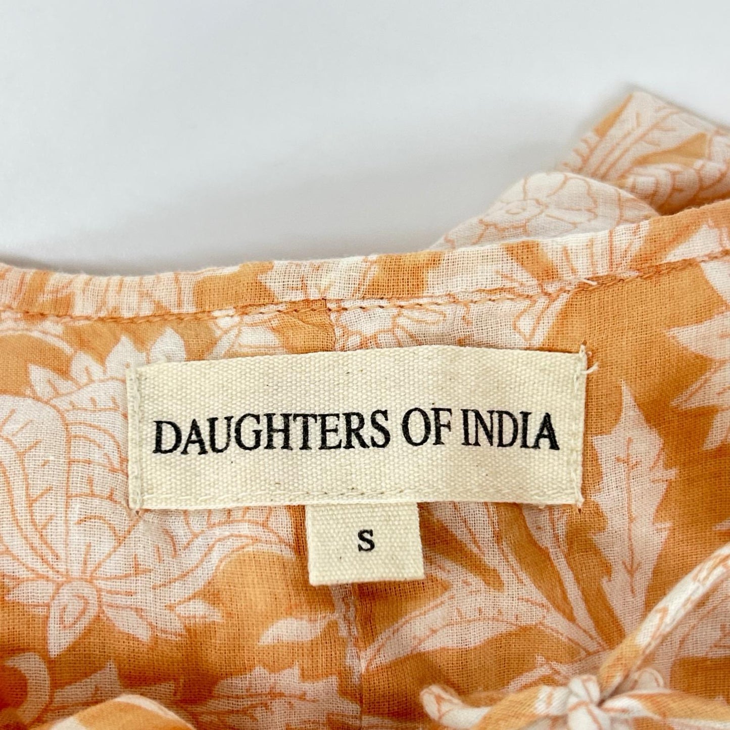 その他ブランド 【DAUGHTERS OF INDIA】 オレンジ 総柄 ロングワンピース ワンピース