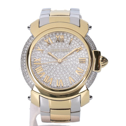 RobertoCavalli ロベルトカヴァリ 【ジャンク品】Roberto Cavalli by FRANCK MULLER ロベルトカヴァリ バイ フランクミュラー 1L006 パヴェクリスタル文字盤 クオーツ 腕時計