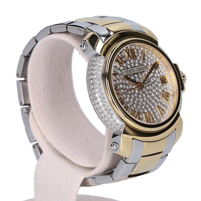RobertoCavalli ロベルトカヴァリ 【ジャンク品】Roberto Cavalli by FRANCK MULLER ロベルトカヴァリ バイ フランクミュラー 1L006 パヴェクリスタル文字盤 クオーツ 腕時計