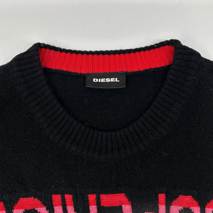 DIESEL ディーゼル ブラック SUPERIOR モヘア混 ニット トップス