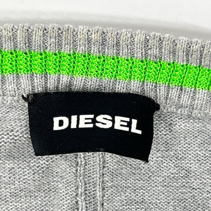 DIESEL ディーゼル グレー×グリーン Vネックニット トップス