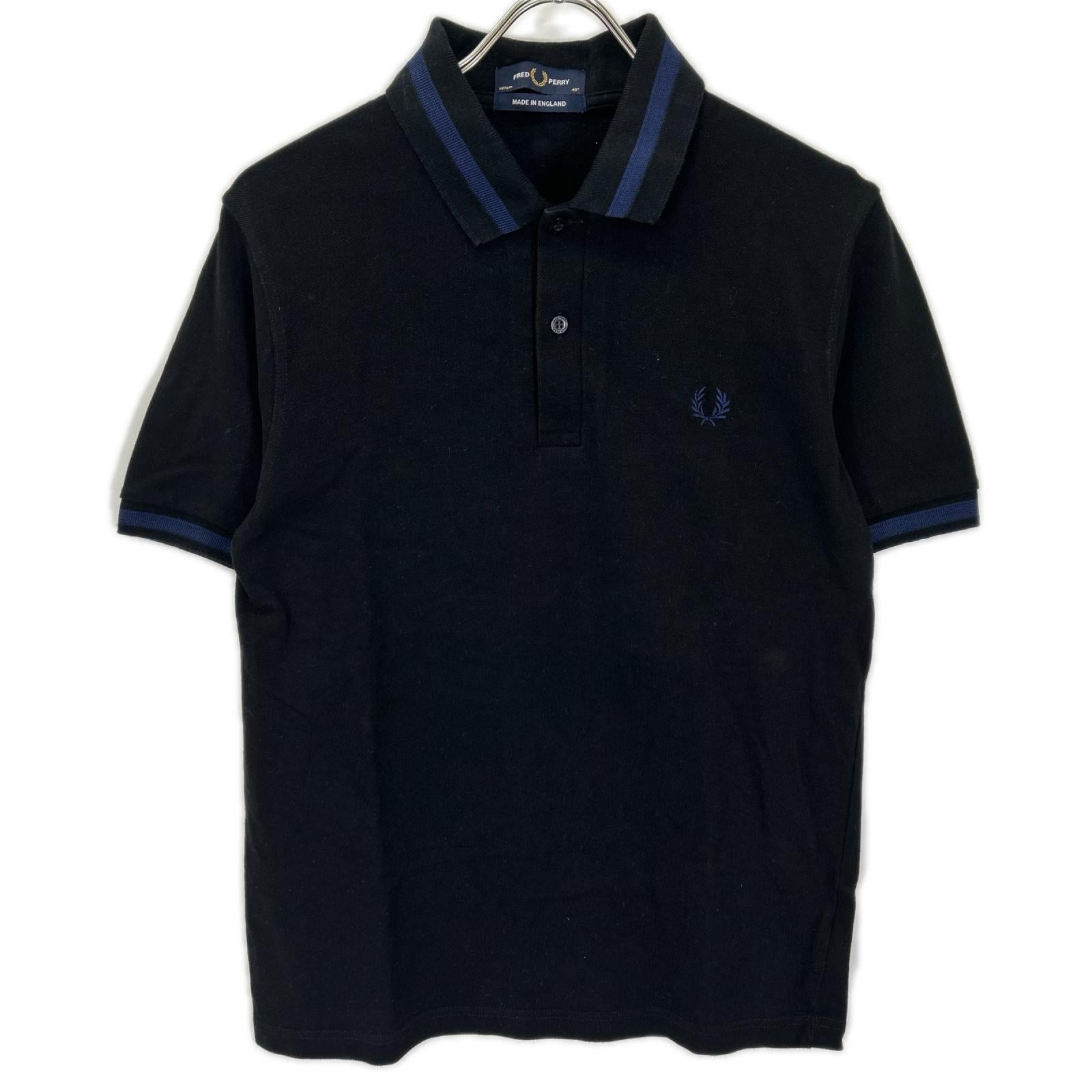 FRED PERRY フレッドペリー M2/17A/635/432 ブラック ブルーライン 半袖ポロシャツ トップス
