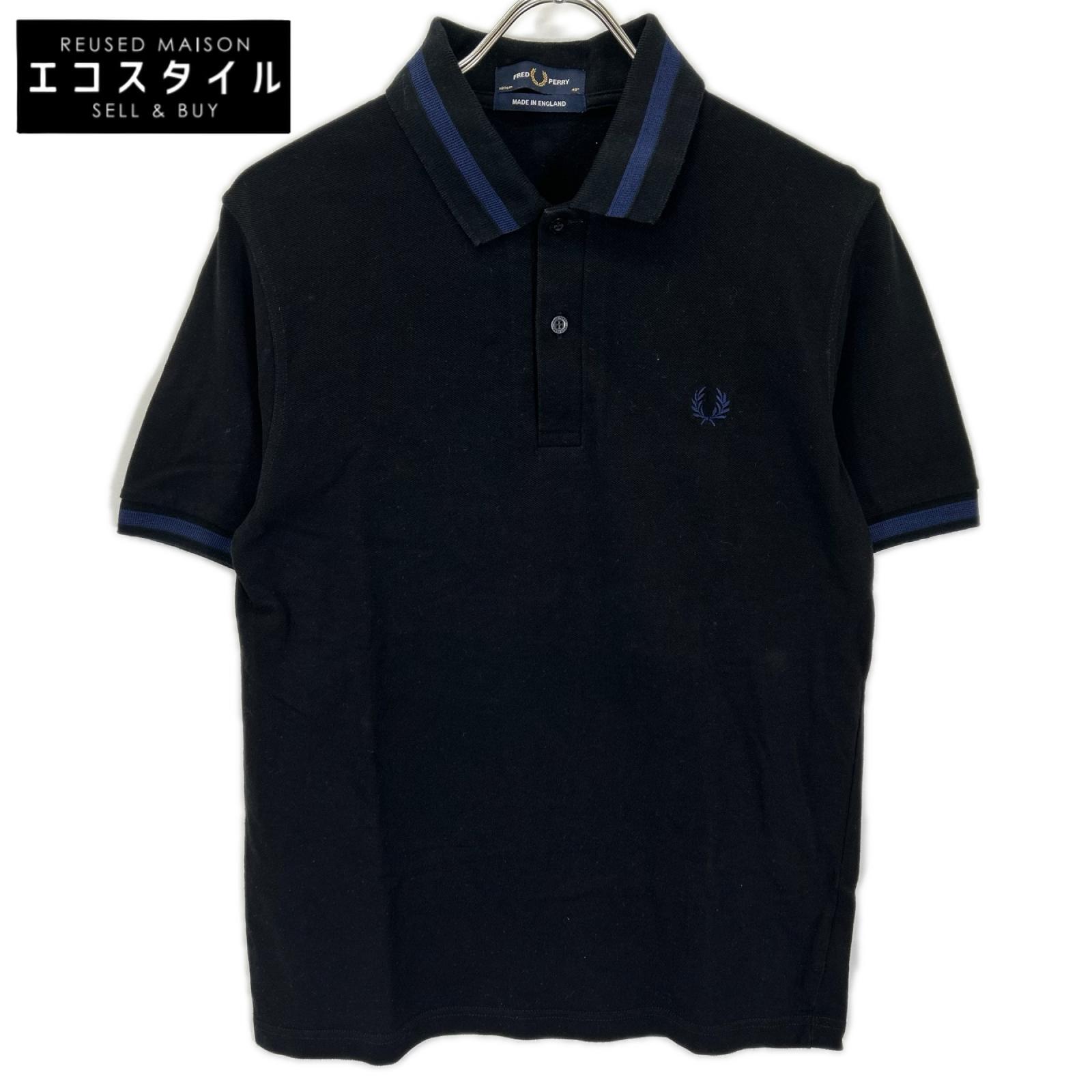 FRED PERRY フレッドペリー M2/17A/635/432 ブラック ブルーライン 半袖ポロシャツ トップス
