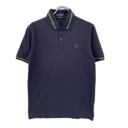 FRED PERRY フレッドペリー M2/34A/635/432 ネイビー カーキライン 半袖ポロシャツ トップス
