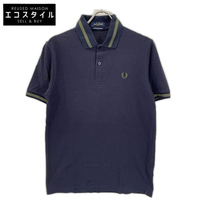 FRED PERRY フレッドペリー M2/34A/635/432 ネイビー カーキライン 半袖ポロシャツ トップス