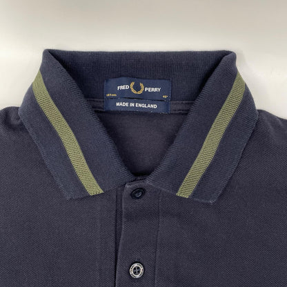 FRED PERRY フレッドペリー M2/34A/635/432 ネイビー カーキライン 半袖ポロシャツ トップス