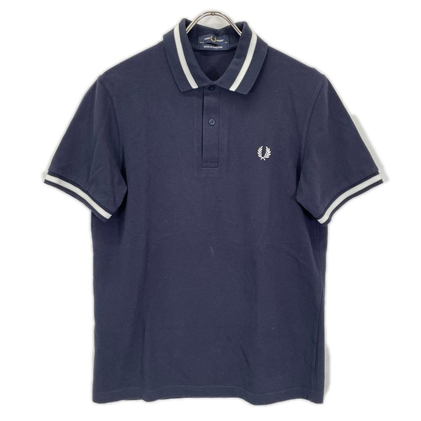 FRED PERRY フレッドペリー M2/797/635/423 ネイビー ホワイトライン 半袖ポロシャツ トップス