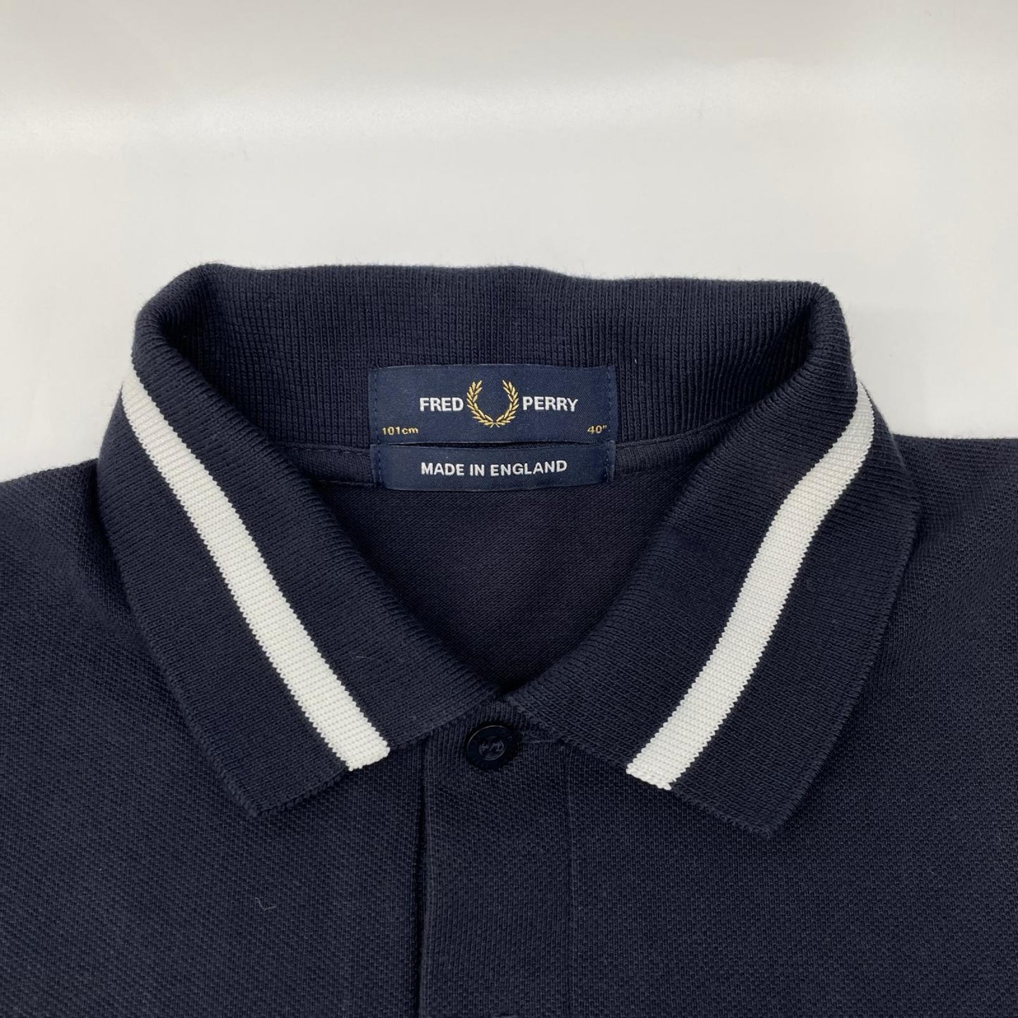 FRED PERRY フレッドペリー M2/797/635/423 ネイビー ホワイトライン 半袖ポロシャツ トップス