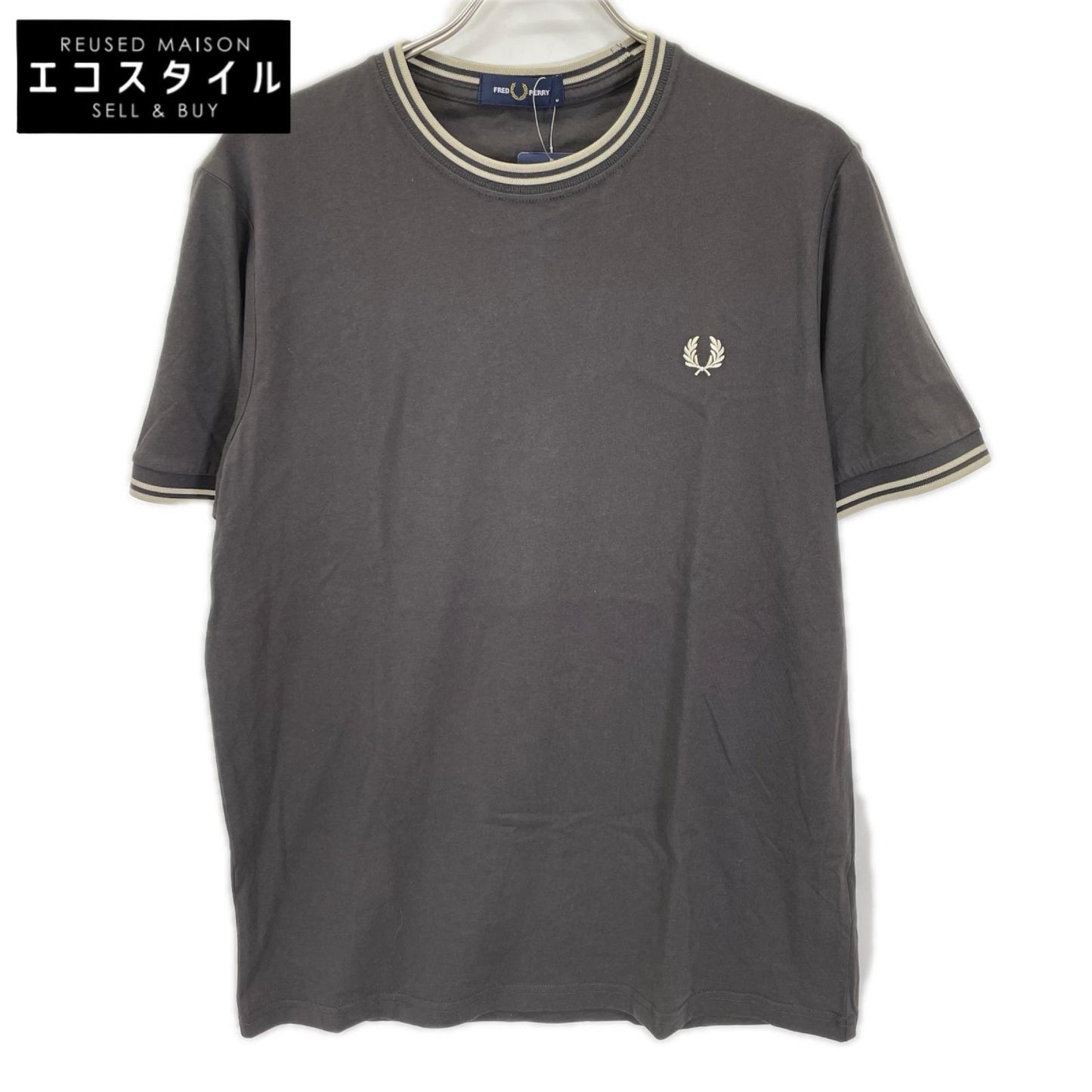 FRED PERRY フレッドペリー M1588 グレー Twin Tipped T-Shirt トップス