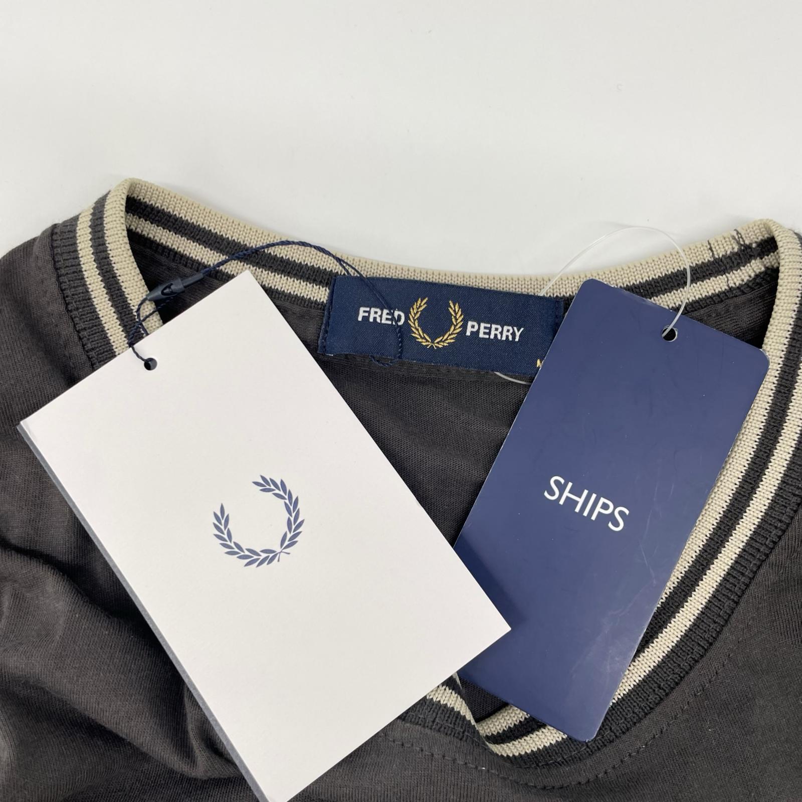 FRED PERRY フレッドペリー M1588 グレー Twin Tipped T-Shirt トップス