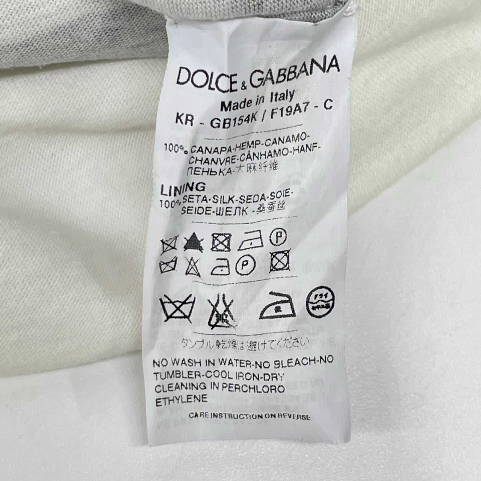 DOLCE&GABBANA ドルチェアンドガッバーナ GB154K ホワイト メッシュレイヤード プリントロングTシャツ トップス