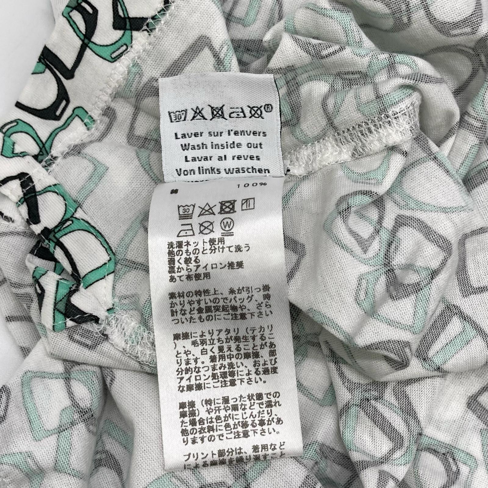 HERMES エルメス グリーン刺繍デザイン ソルド品 半袖Tシャツ トップス