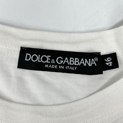 DOLCE&GABBANA ドルチェアンドガッバーナ ホワイト モニカベルッチ 半袖プリントTシャツ トップス