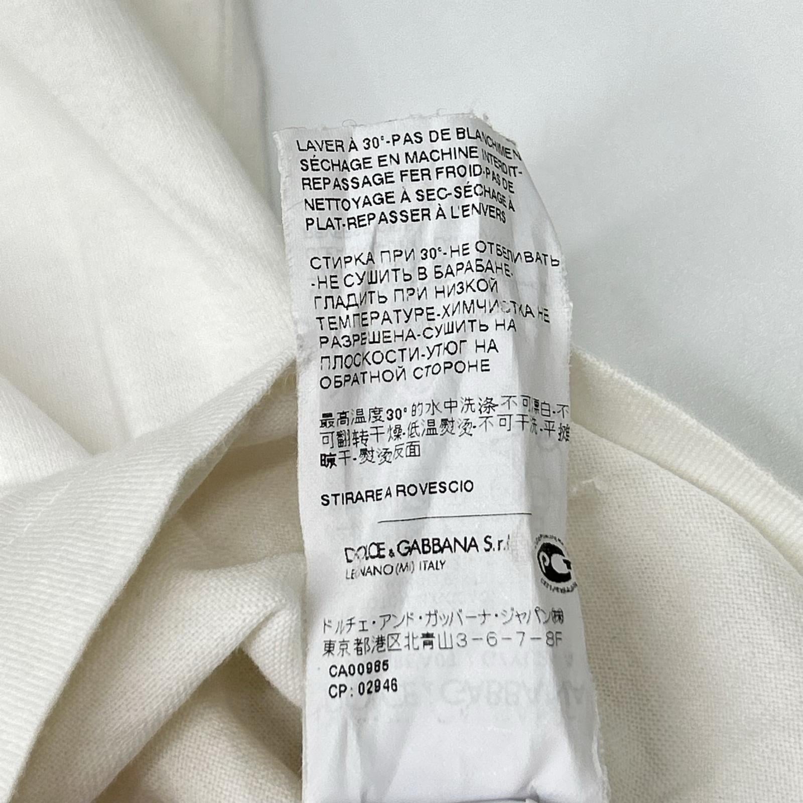 DOLCE&GABBANA ドルチェアンドガッバーナ ホワイト モニカベルッチ 半袖プリントTシャツ トップス
