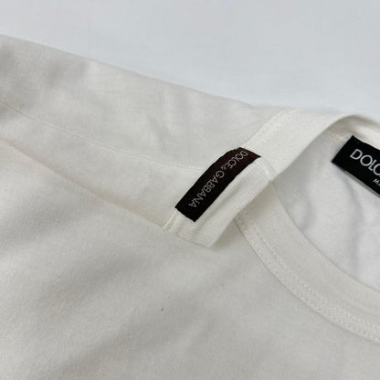 DOLCE&GABBANA ドルチェアンドガッバーナ ホワイト モニカベルッチ 半袖プリントTシャツ トップス