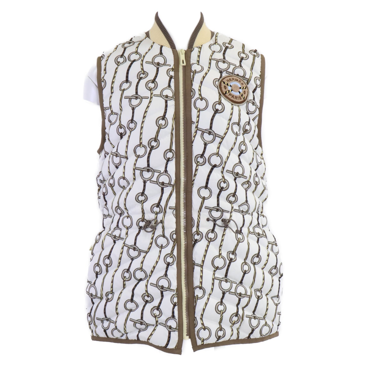 HERMES エルメス 【美品/国内正規/23AW】3H0163D2 総柄 キルティング ダウン ベスト