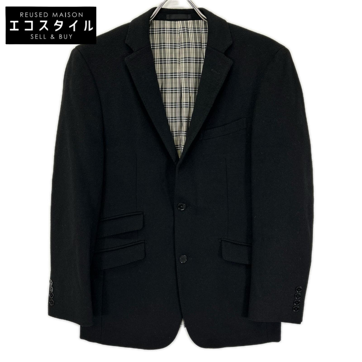 Burberry Black Label バーバリーブラックレーベル D1E21-416-09 ブラック ウール シングルジャケット ジャケット
