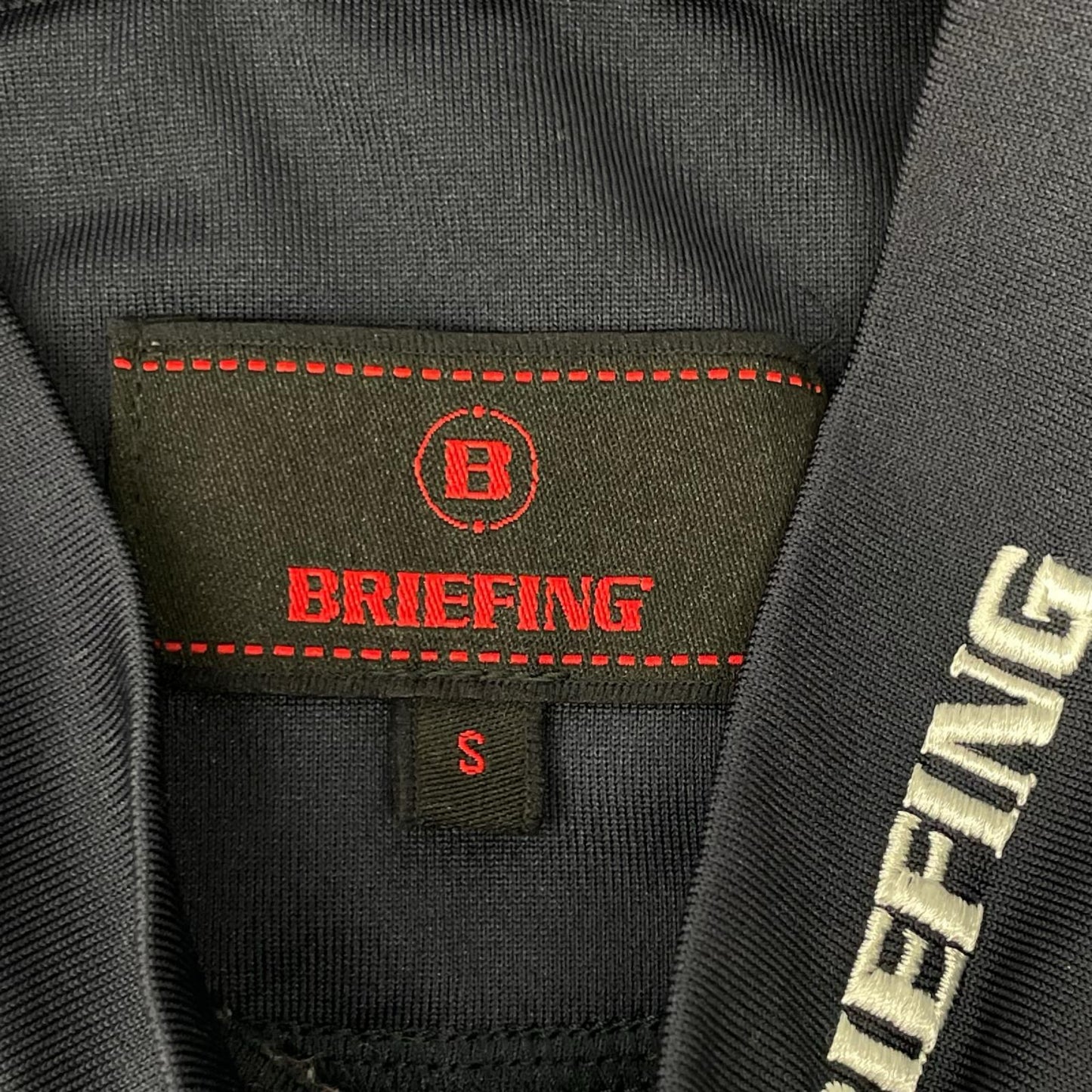 BRIEFING ブリーフィング ネイビー×ホワイト ボーダーハイネック ゴルフ SSトップス トップス