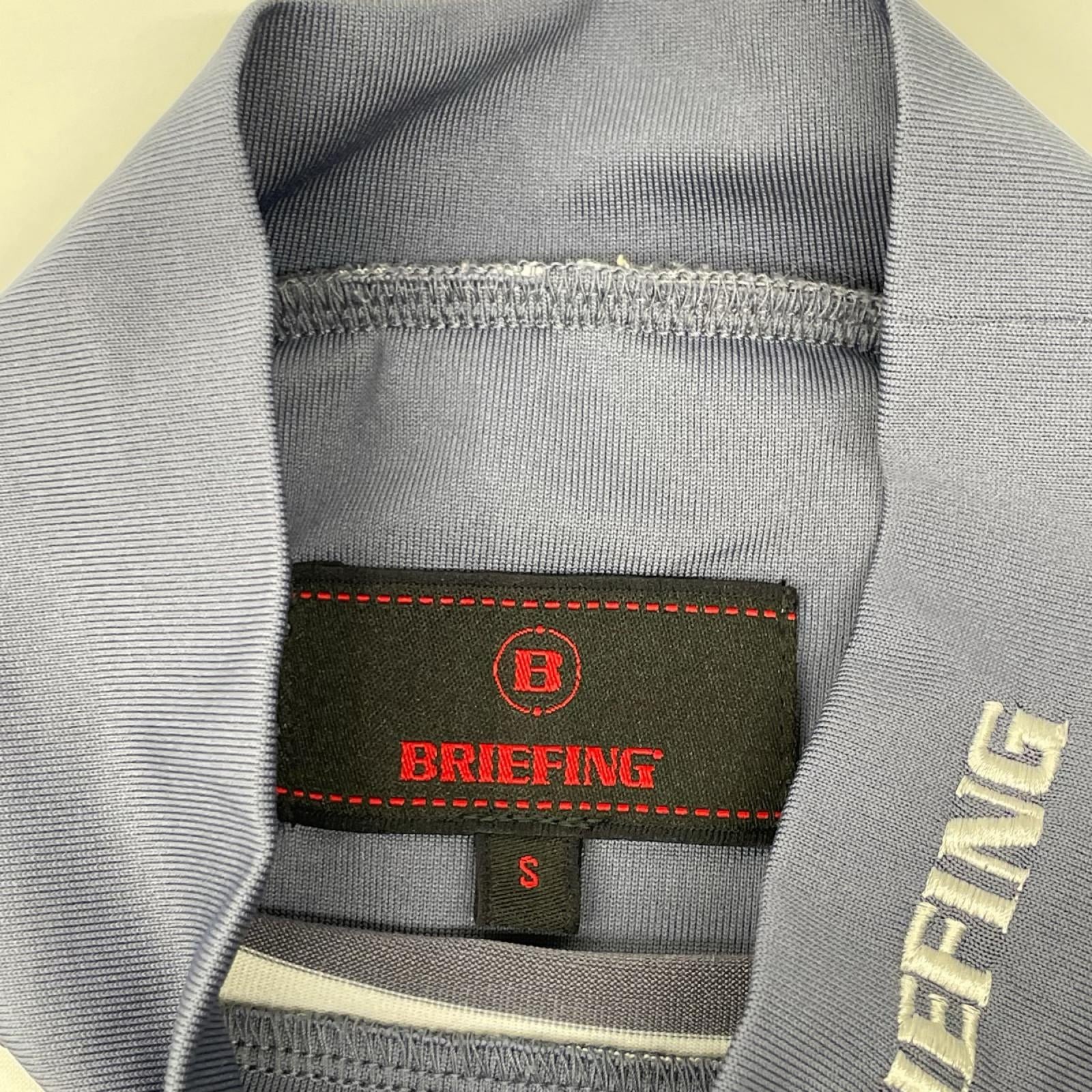 BRIEFING ブリーフィング ブルー×ホワイト ボーダーハイネック ゴルフ SSトップス トップス