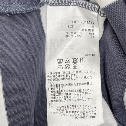 BRIEFING ブリーフィング ブルー×ホワイト ボーダーハイネック ゴルフ SSトップス トップス