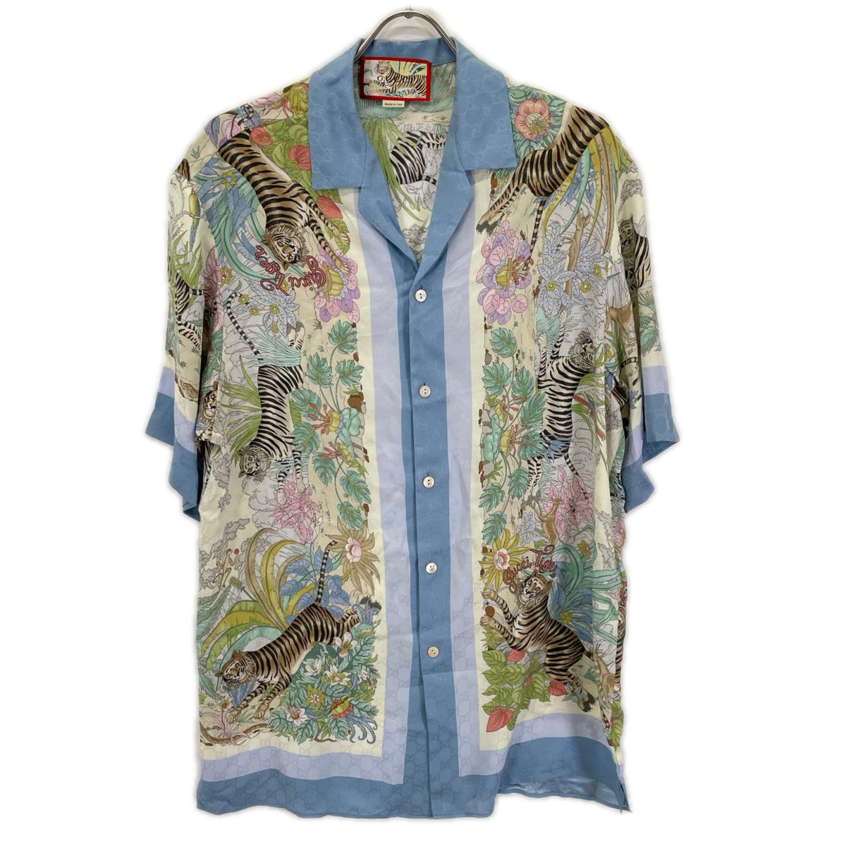 GUCCI グッチ 685929 グッチタイガー シルクシャツ トップス