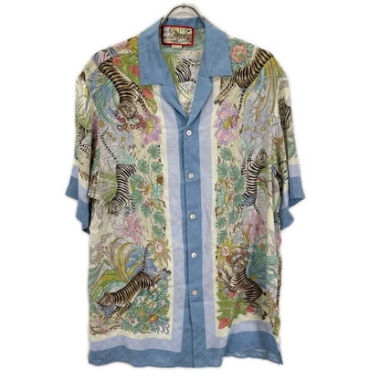 GUCCI グッチ 685929 グッチタイガー シルクシャツ トップス