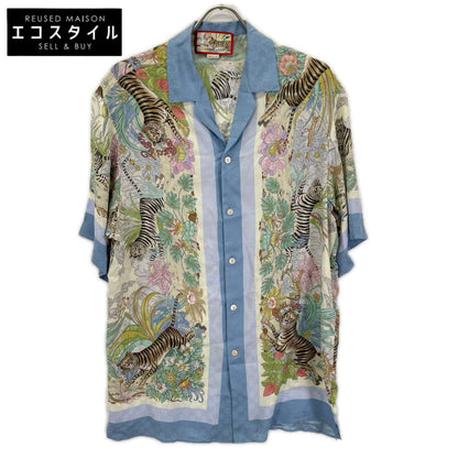 GUCCI グッチ 685929 グッチタイガー シルクシャツ トップス