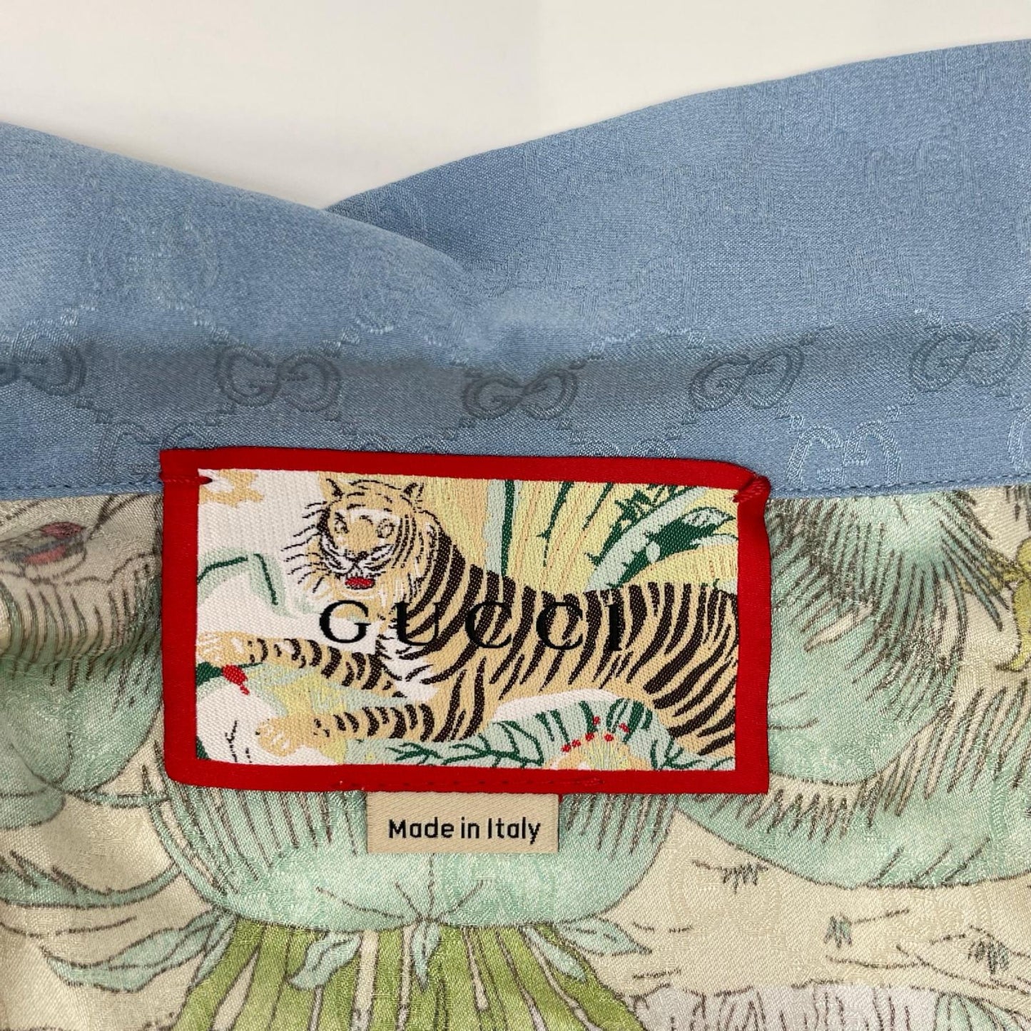 GUCCI グッチ 685929 グッチタイガー シルクシャツ トップス