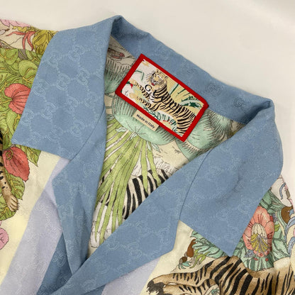 GUCCI グッチ 685929 グッチタイガー シルクシャツ トップス