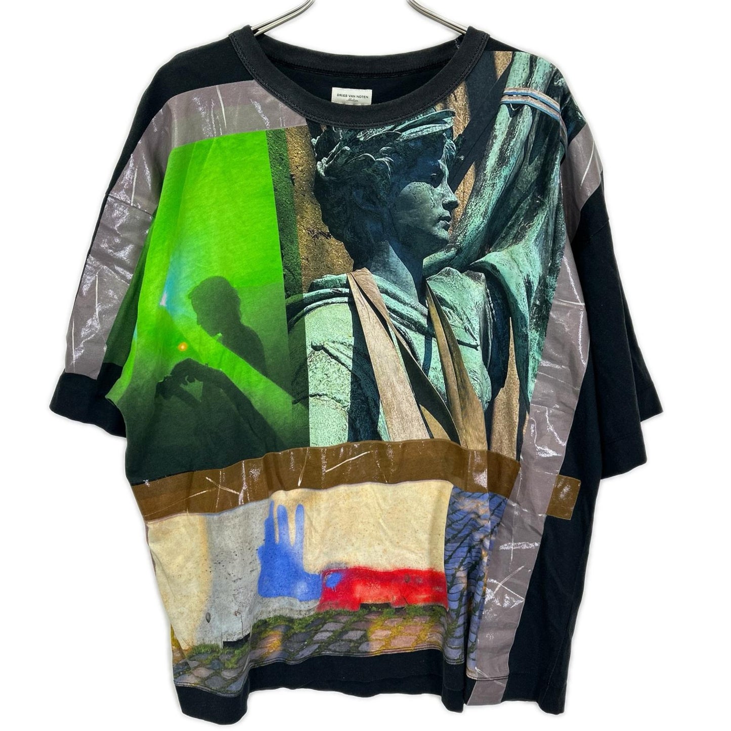 DRIES VAN NOTEN ドリスヴァンノッテン 22SS ブラック グラフィックプリント Tシャツ トップス