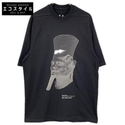 Rick Owens リックオウエンス RU01D3249 ブラック ヘビーウェイト プリントシャツ トップス