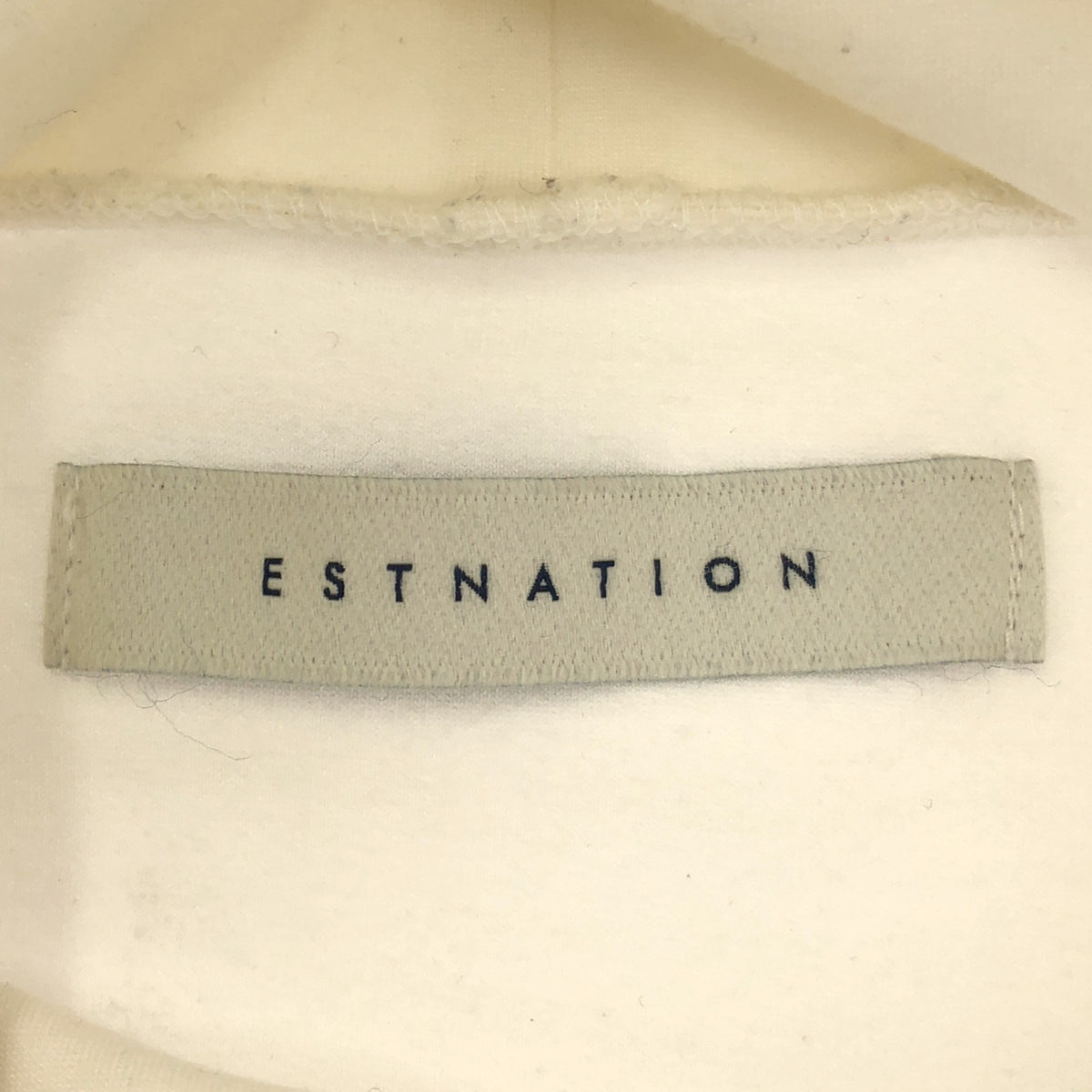 ESTNATION エストネーション ホワイト タートルネック ロングスリーブ カットソー トップス