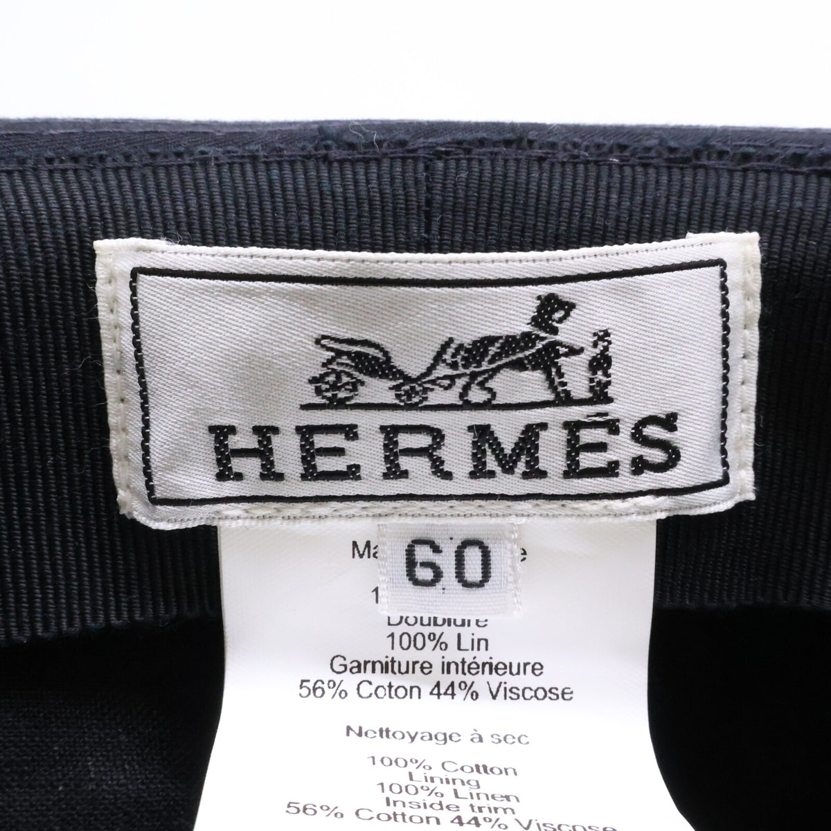 HERMES エルメス 【即決/国内正規】リネン裏地 コットン ハット 帽子