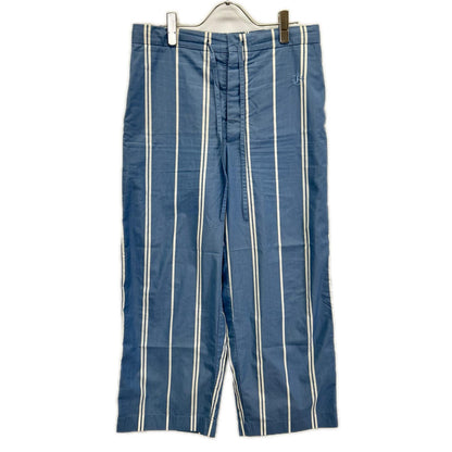 JIL SANDER+ ジルサンダープラス ZSPMBS0004 ブルー ストライプ コットン リラックス パンツ ボトムス