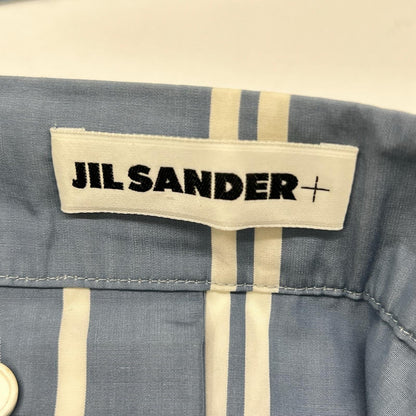 JIL SANDER+ ジルサンダープラス ZSPMBS0004 ブルー ストライプ コットン リラックス パンツ ボトムス