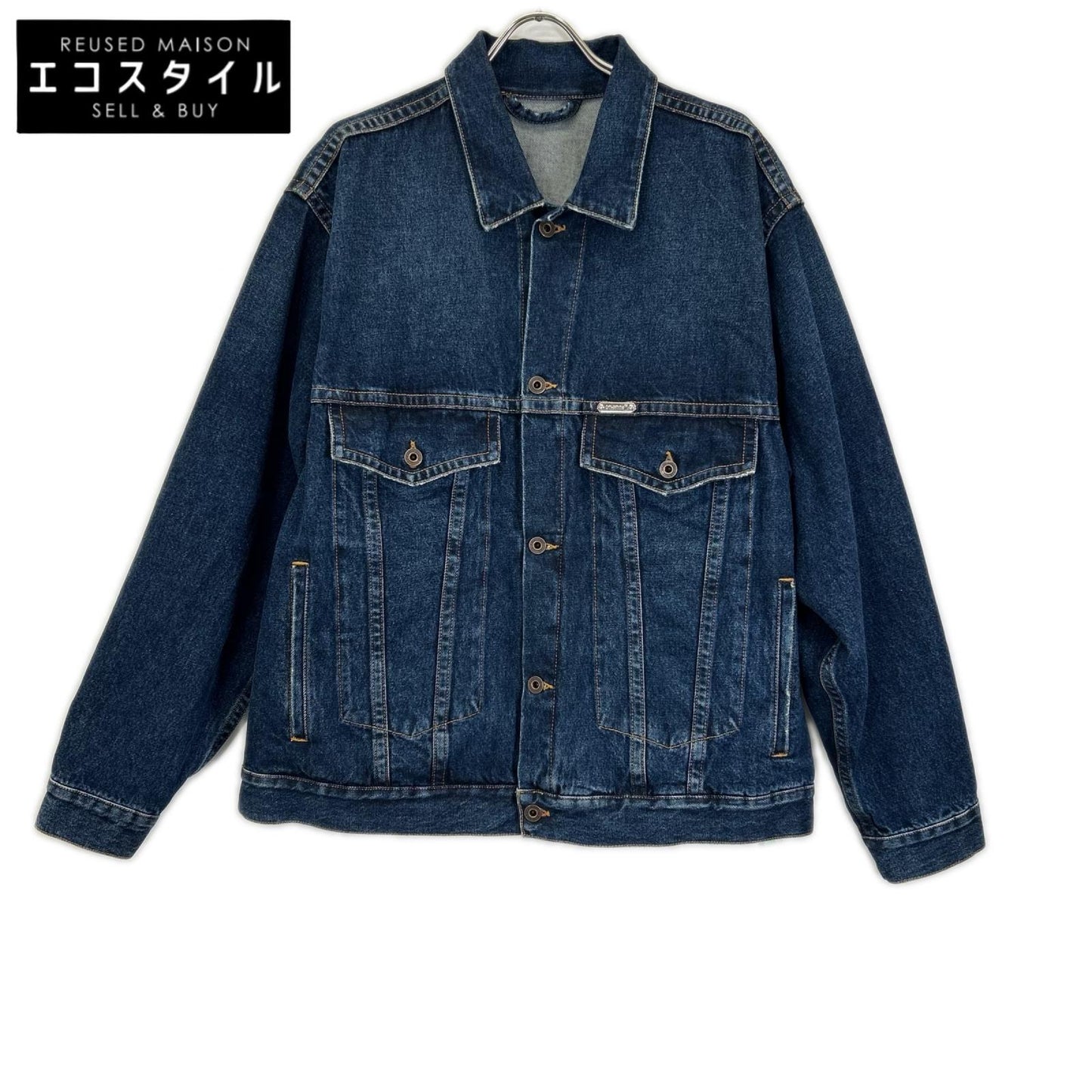 OFF-WHITE オフホワイト インディゴブルー エグジェラテッド デニムジャケット ジャケット