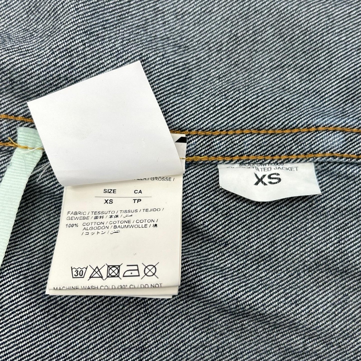 OFF-WHITE オフホワイト インディゴブルー エグジェラテッド デニムジャケット ジャケット