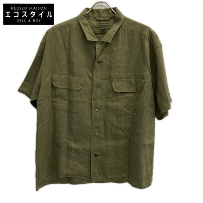 NIGEL CABOURN ナイジェルケーボン カーキ LINEN TWILL オープンカラー SS シャツ トップス