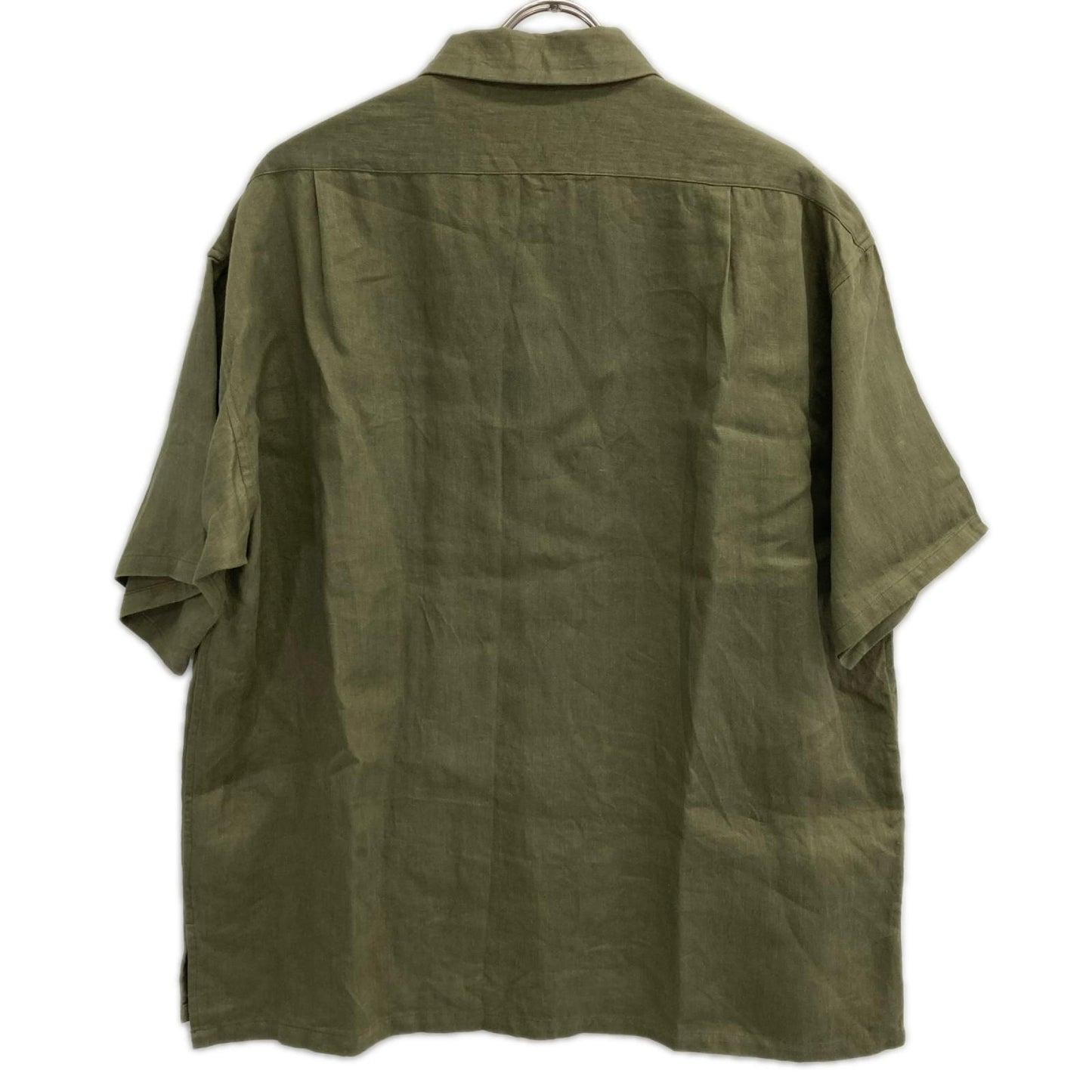 NIGEL CABOURN ナイジェルケーボン カーキ LINEN TWILL オープンカラー SS シャツ トップス