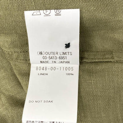 NIGEL CABOURN ナイジェルケーボン カーキ LINEN TWILL オープンカラー SS シャツ トップス