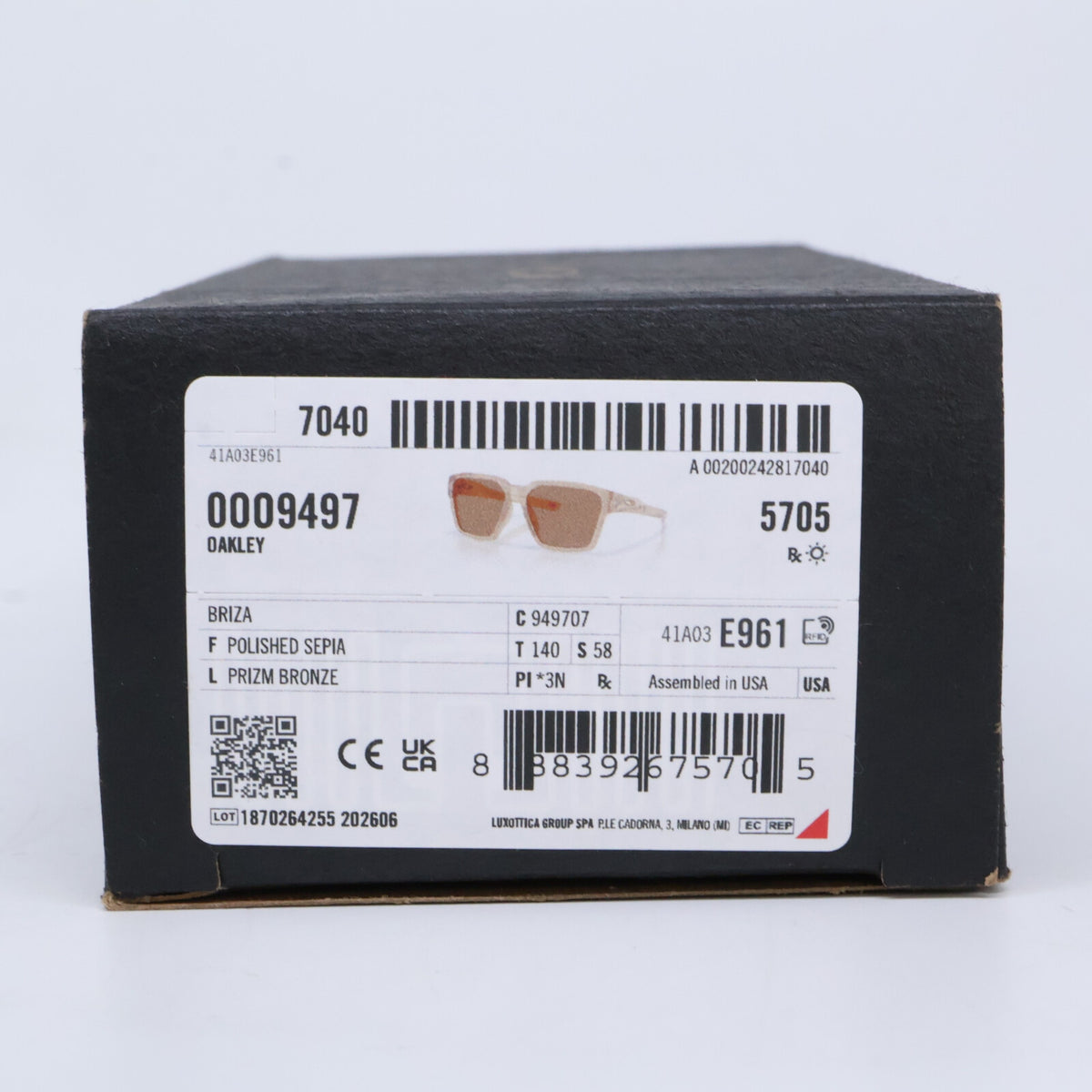 OAKLEY オークリー 【新品同様】OO9497-0758 BRIZA ブリザ スクエアシェイプ サングラス