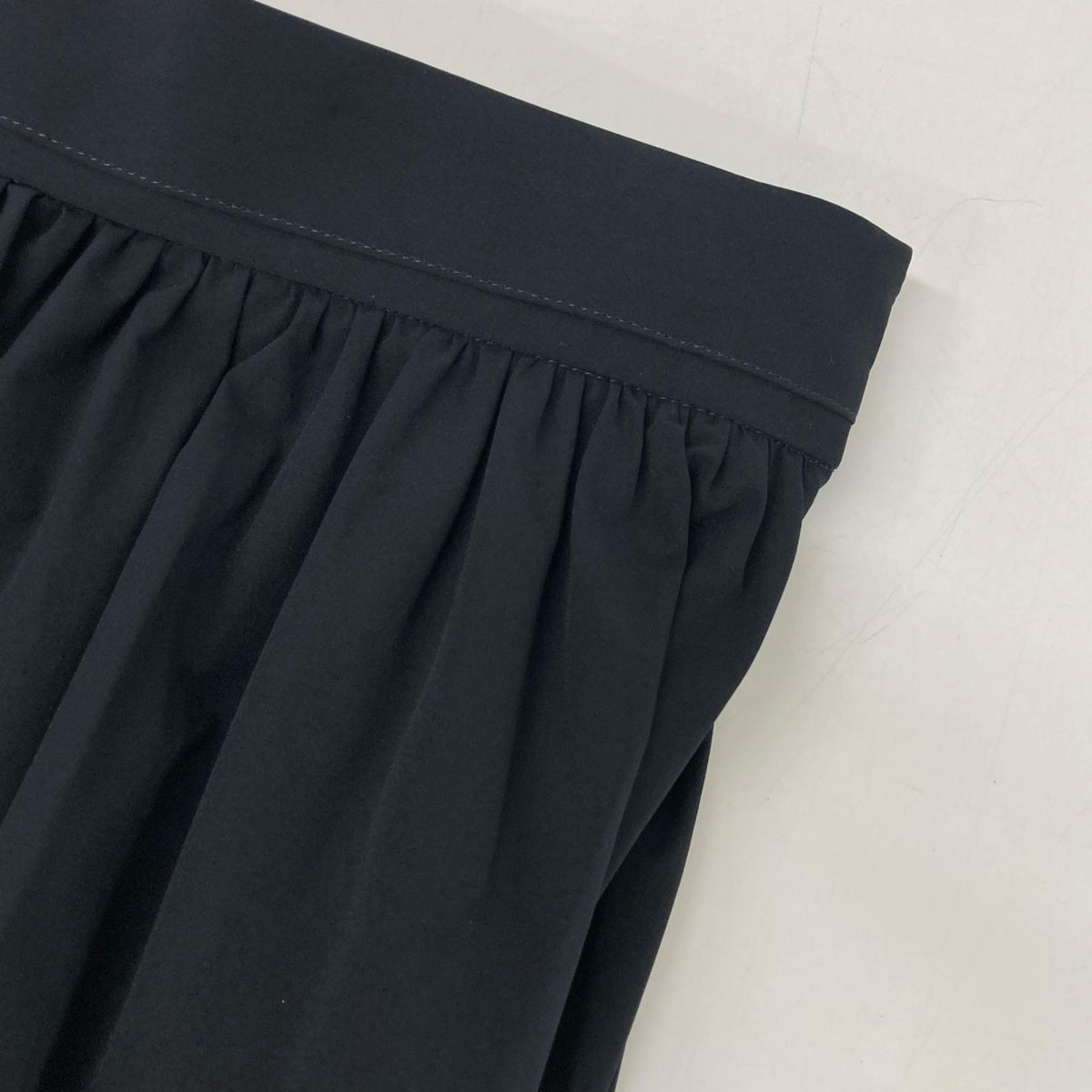 BALLSEY ボールジー ブラック ストレッチタフタ ボリュームギャザースカート スカート
